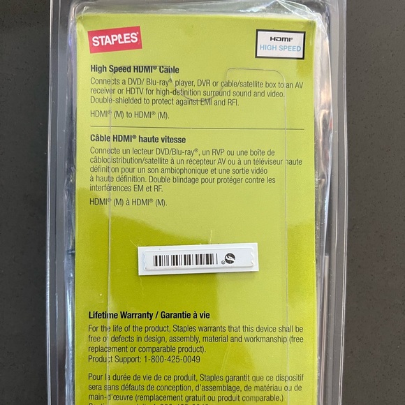Staples High Speed HDMI Cable - Picture 2 of 2